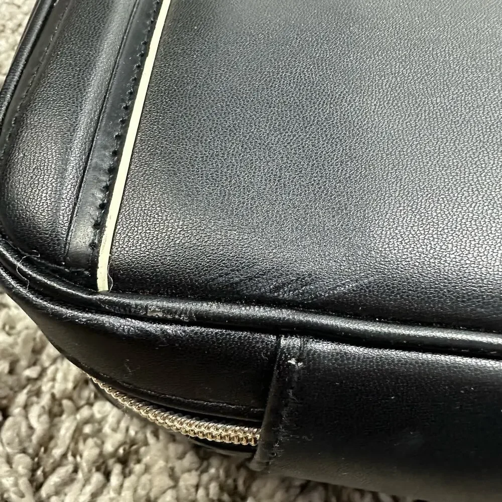 Estee Lauder Black White Cosmetics Bag Makeup Travel Case Toiletries